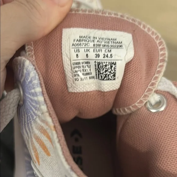 Converse Chuck Taylor All Star Platform Sneakers with Orange/Purple Detail - Picture 12 of 13